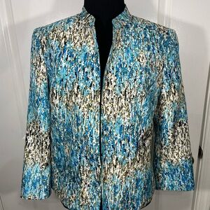 Kasper Multicolor Textured Women's Blazer CB-L